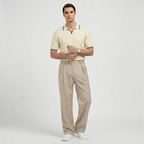 Rivaclo | Pantalon ample à double pli pour homme