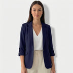 Rivaclo | Femme Blazer à Manches Longues Ouvert sur le Devant | Style Décontracté