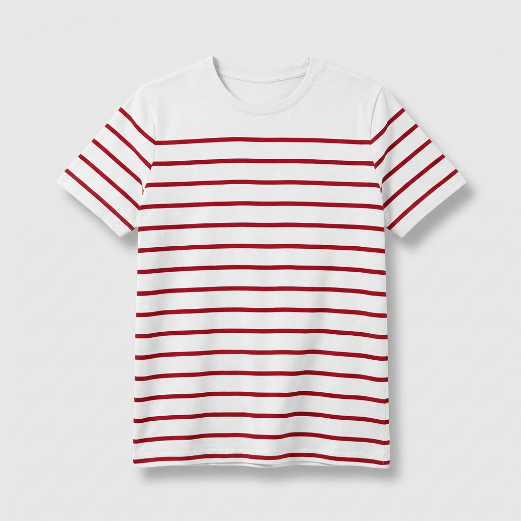 Rivaclo | Femme T-Shirt Rayé à Manches Courtes à Col Rond | Style Décontracté