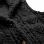 Rivaclo | Femme Gilet Cardigan en Maille Torsadée Sans Manches | Devant Ouvert