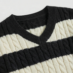 Rivaclo | Femme Pull en Maille à Col V à Manches Longues | Style Décontracté