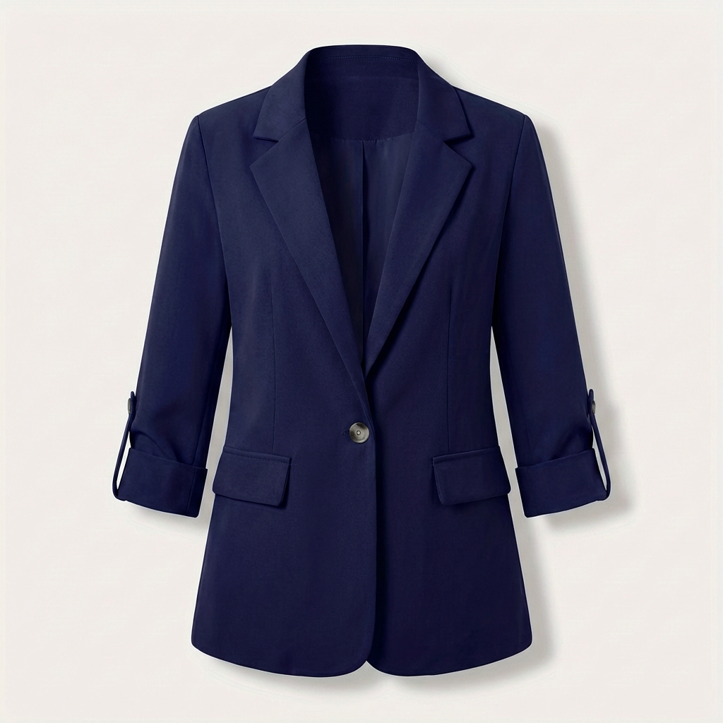 Rivaclo | Femme Blazer à Manches Longues Ouvert sur le Devant | Style Décontracté