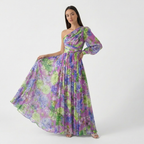 Rivaclo | Women's Fluid One-Shoulder Maxi Dress – Evening Silhouette
