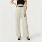 Rivaclo | Femme Pantalon Large Taille Haute | Coupe Ample