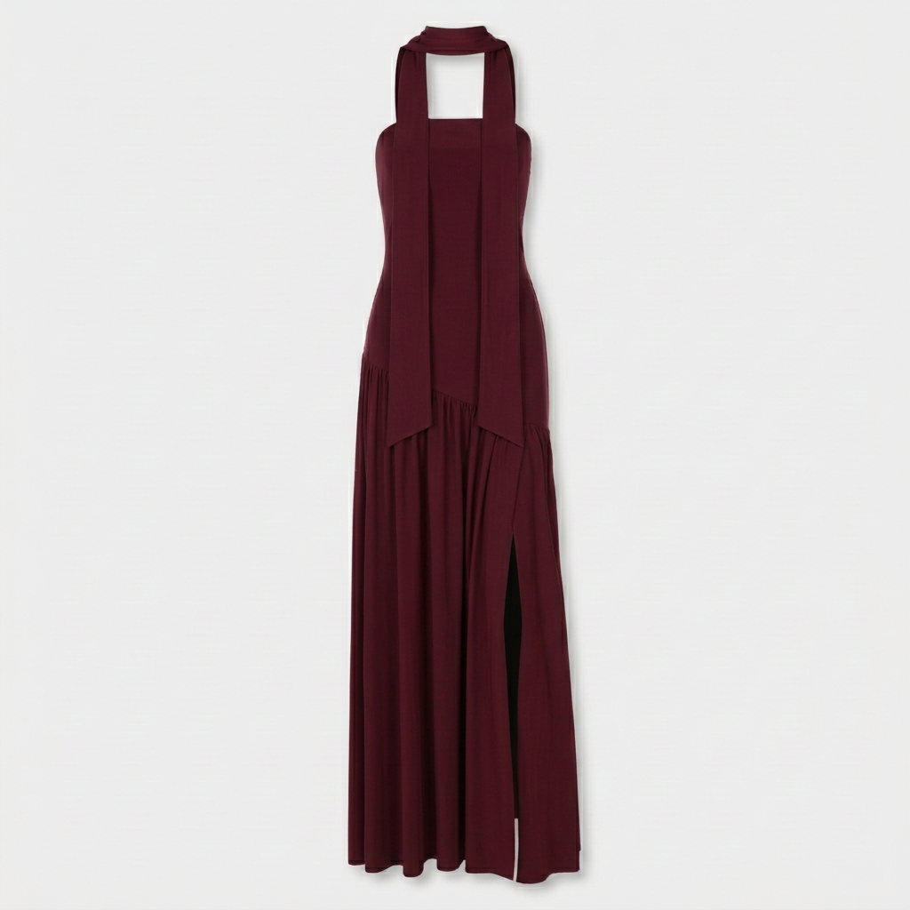 Rivaclo | Femme Robe Maxi Drapée Sans Bretelles – Silhouette Sculptée