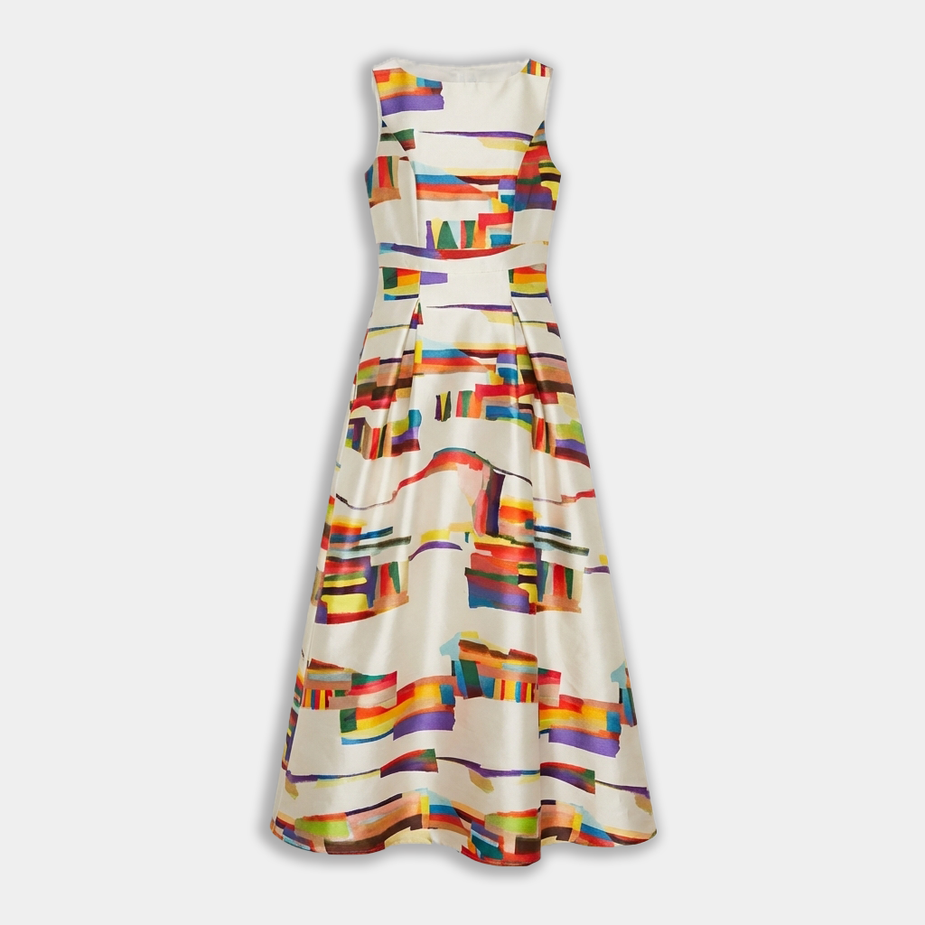 Rivaclo | Women's Sleeveless Maxi Dress – Abstract Printed Design