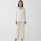 Rivaclo | Femme Chemise à Manches Longues à Col | Coupe Classique