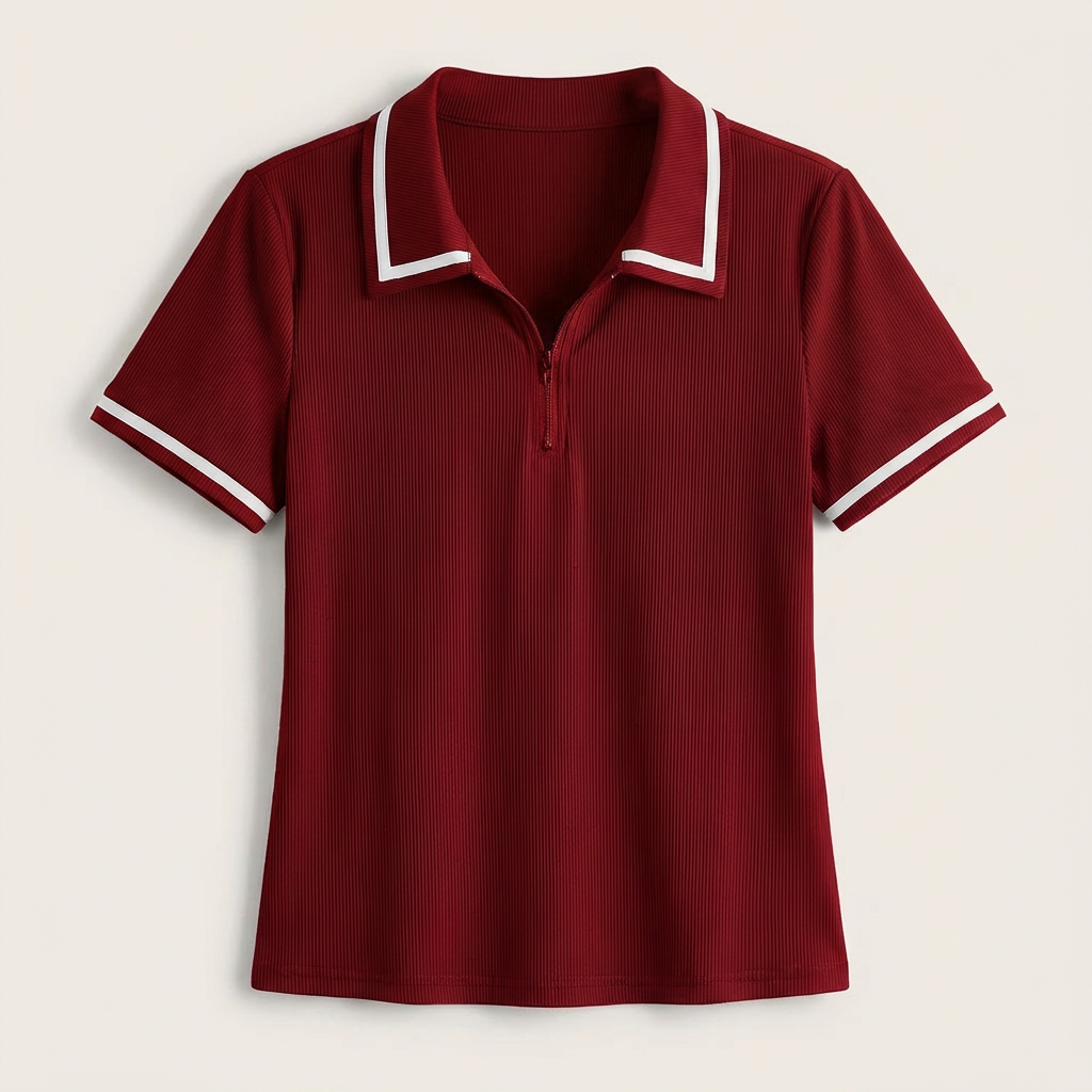 Rivaclo | Femme Polo à Manches Courtes à Col | Coupe Classique