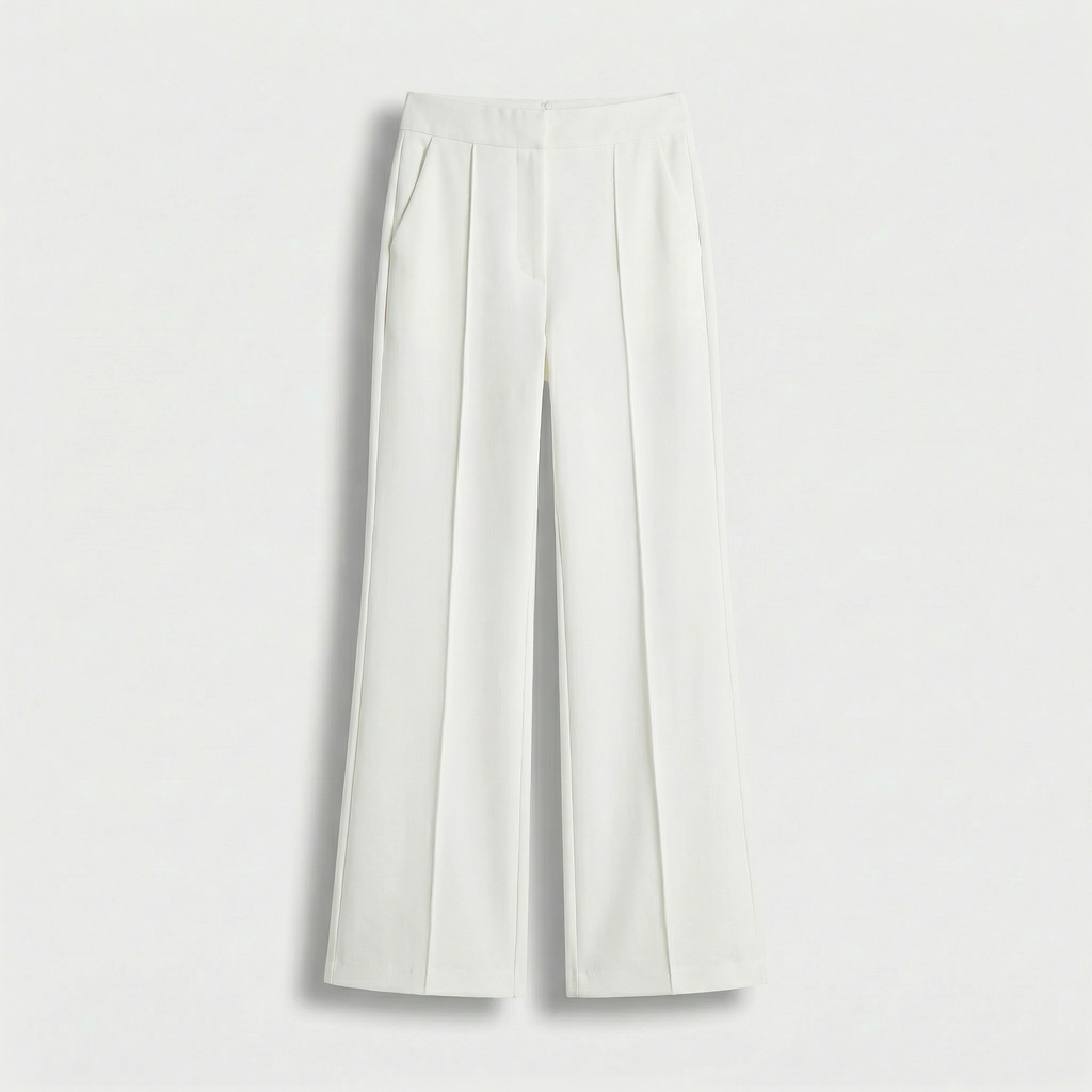 Rivaclo | Femme Pantalon Large Taille Haute | Coupe Ajustée