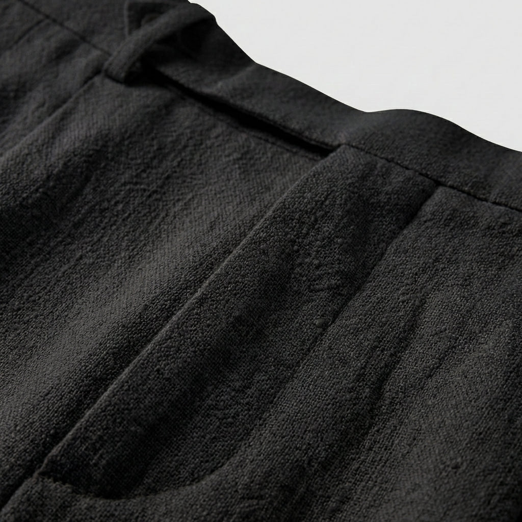 Rivaclo | Homme Pantalon Plissé Taille Haute | Jambe Droite