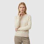 Rivaclo | Femme Pull en Maille à Col Rond à Manches Longues | Coupe Classique