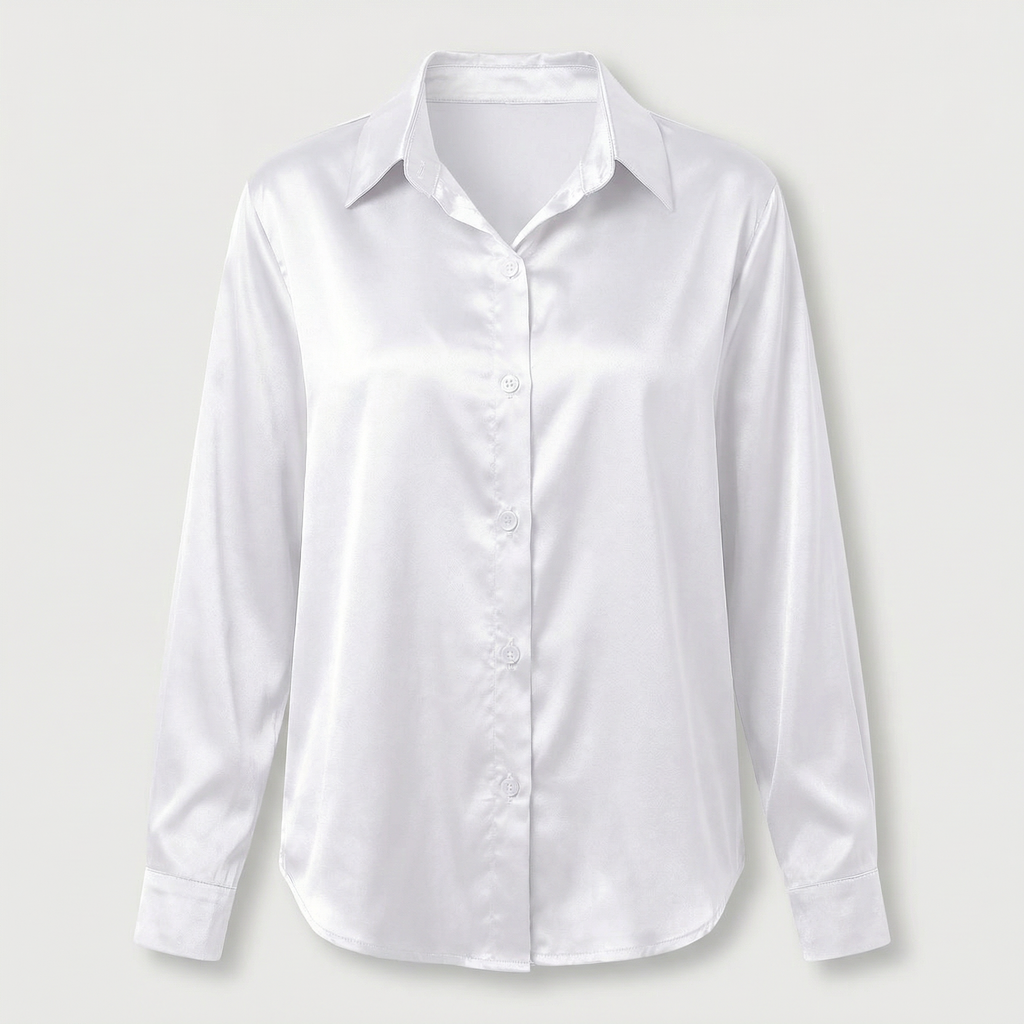 Rivaclo | Femme Chemise à Manches Longues à Col | Coupe Classique