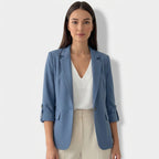 Rivaclo | Femme Blazer à Manches Longues Ouvert sur le Devant | Style Décontracté
