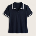 Rivaclo | Femme Polo à Manches Courtes à Col | Coupe Classique