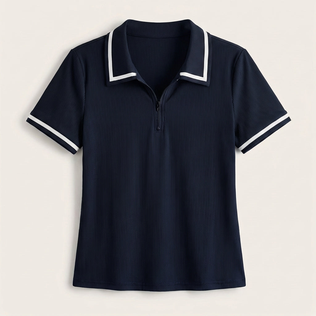 Rivaclo | Femme Polo à Manches Courtes à Col | Coupe Classique