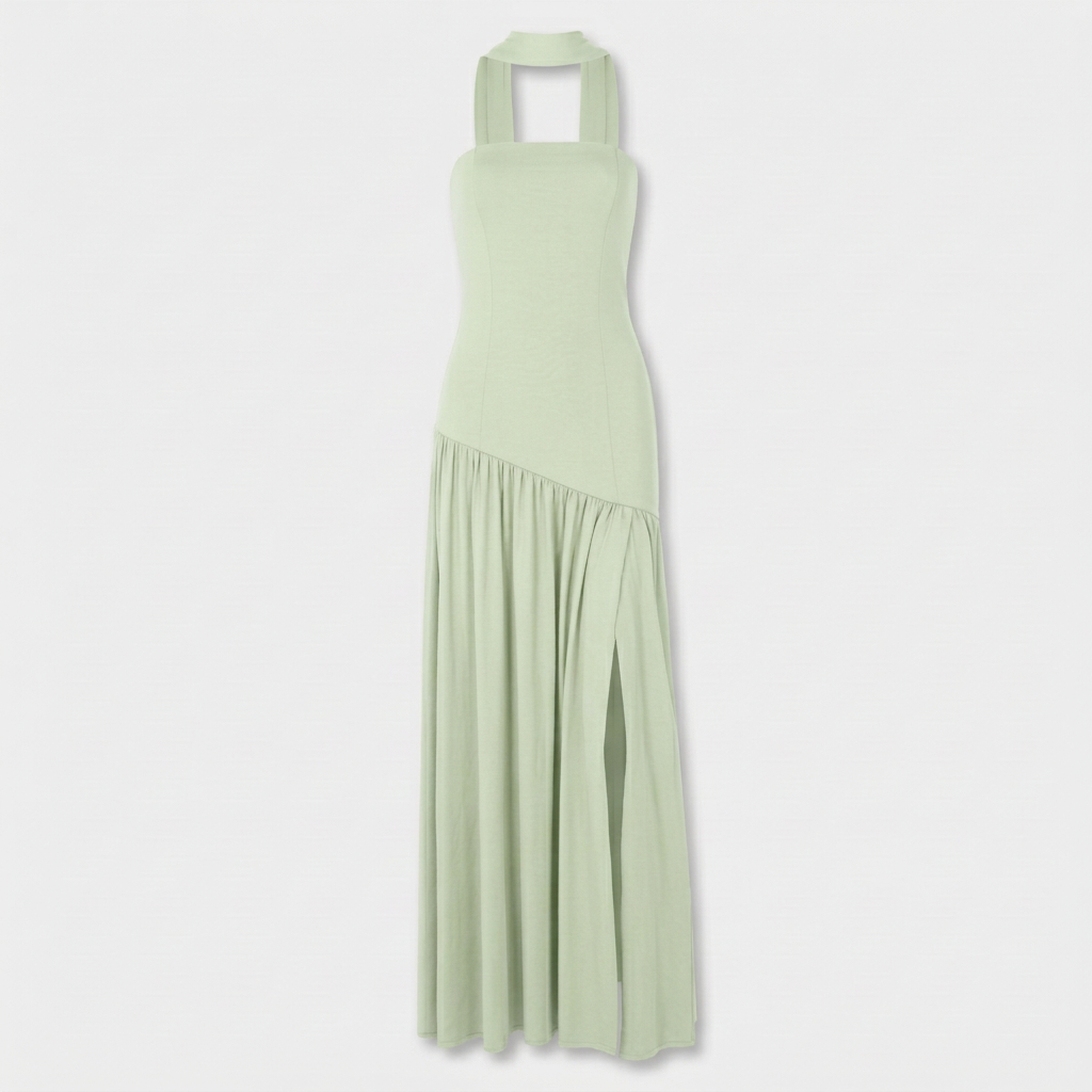 Rivaclo | Femme Robe Maxi Drapée Sans Bretelles – Silhouette Sculptée