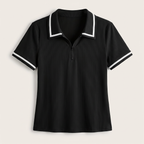 Rivaclo | Femme Polo à Manches Courtes à Col | Coupe Classique