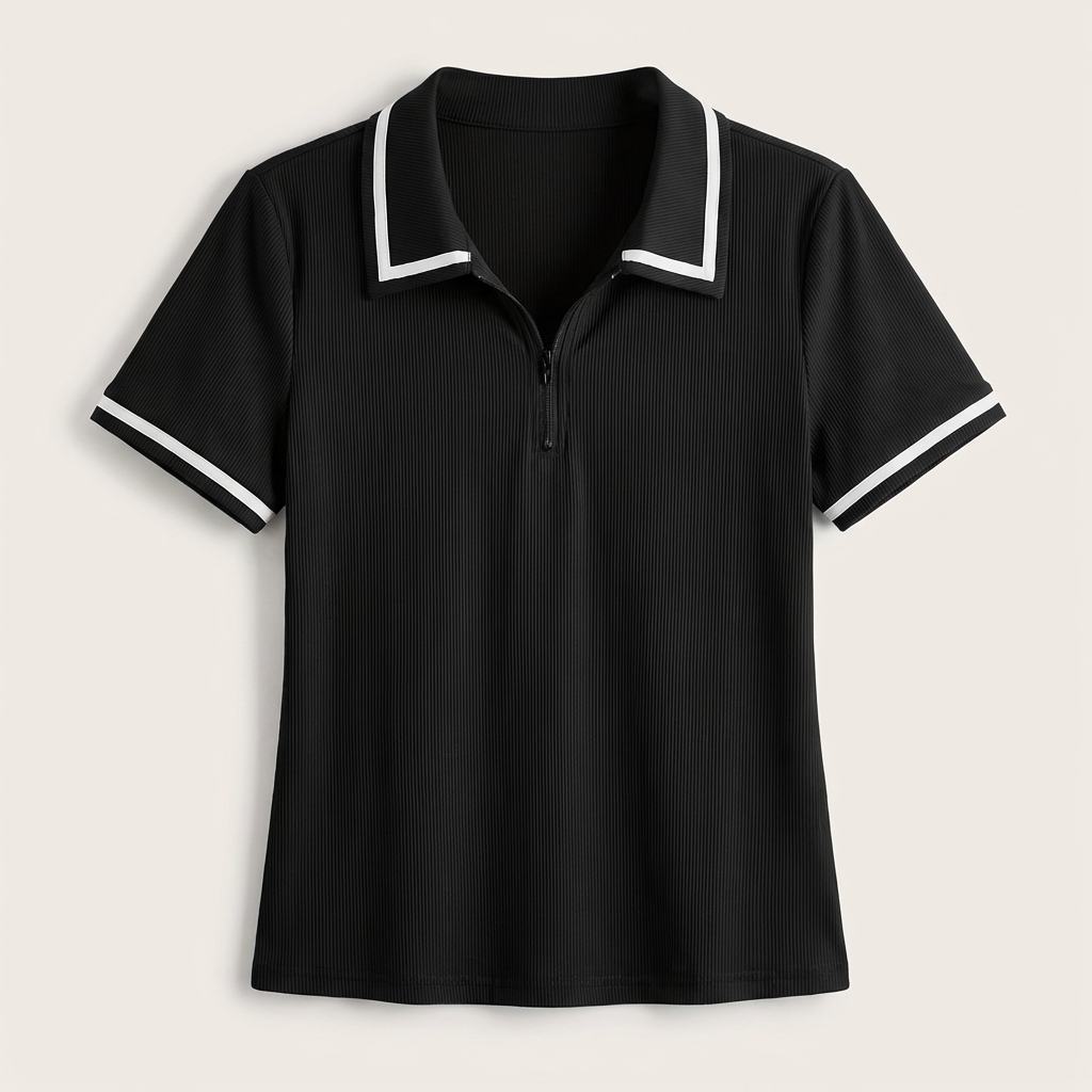 Rivaclo | Femme Polo à Manches Courtes à Col | Coupe Classique