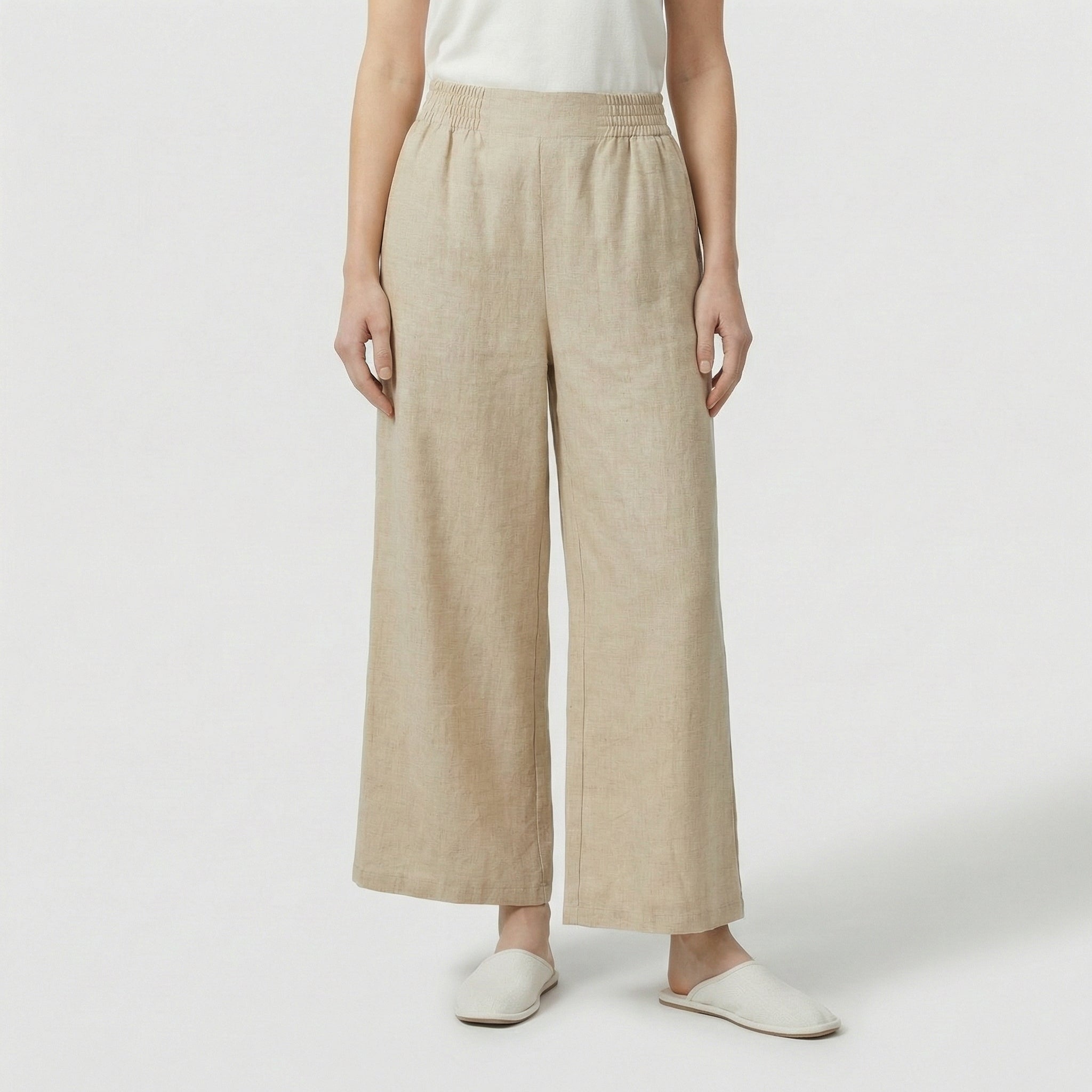 Rivaclo | Femme Pantalon Ample Taille Haute | Style Minimaliste