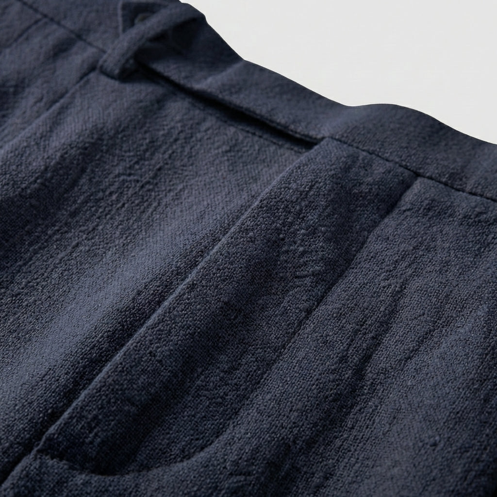 Rivaclo | Homme Pantalon Plissé Taille Haute | Jambe Droite