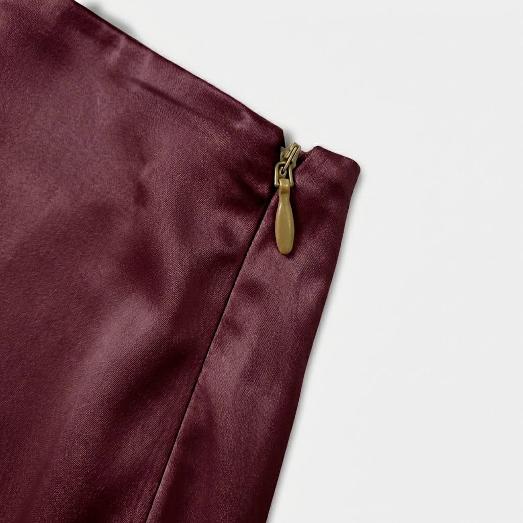 Rivaclo | Jupe midi en satin à taille haute pour femme