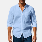 Rivaclo | Men's fitted shirt – mandarin collar long sleeves