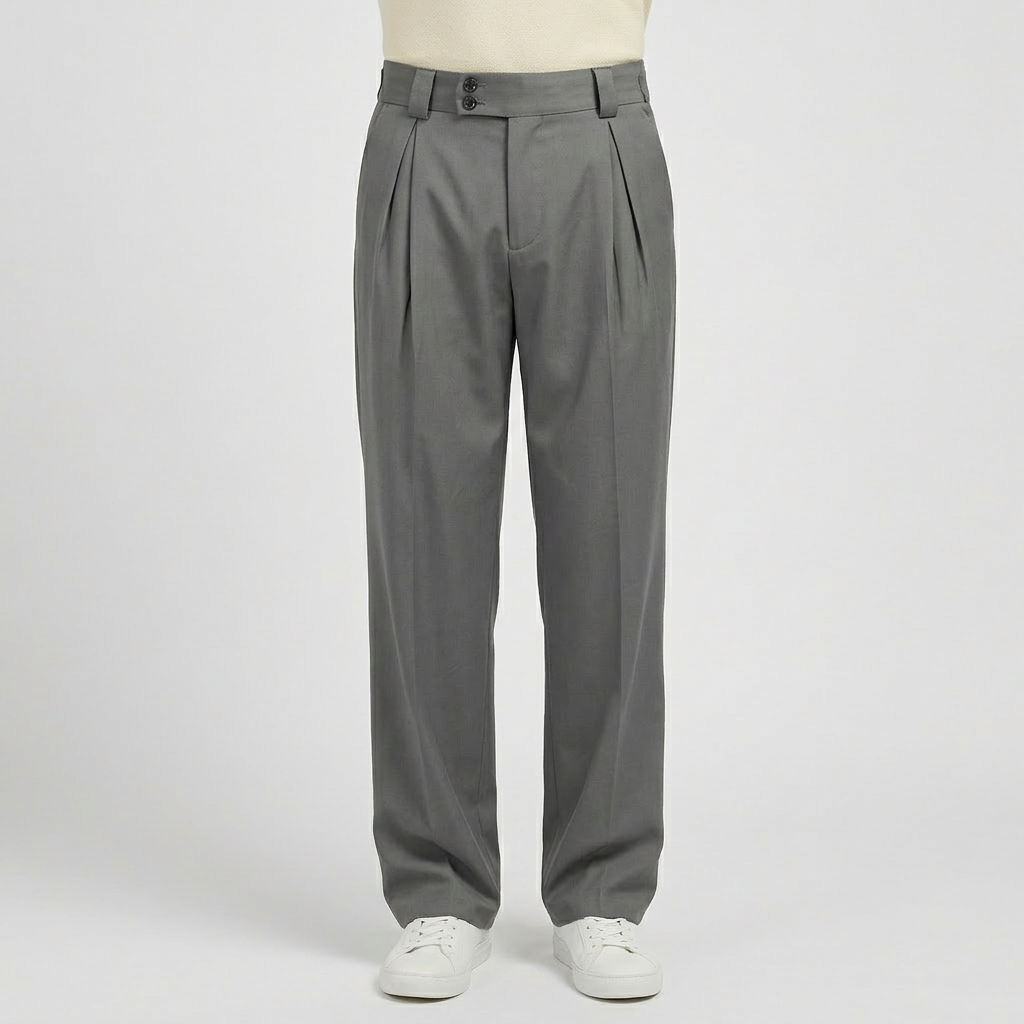 Rivaclo | Pantalon ample à double pli pour homme