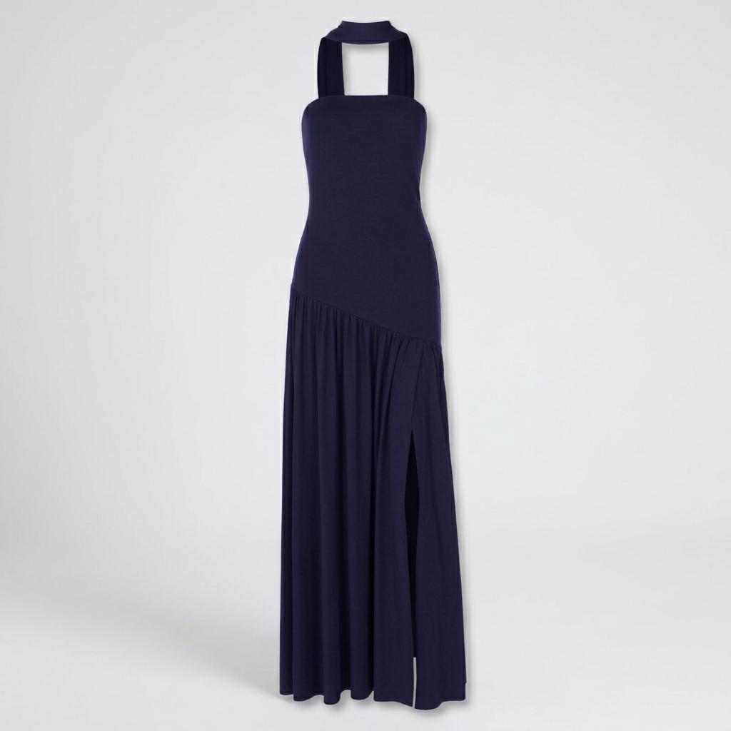 Rivaclo | Femme Robe Maxi Drapée Sans Bretelles – Silhouette Sculptée