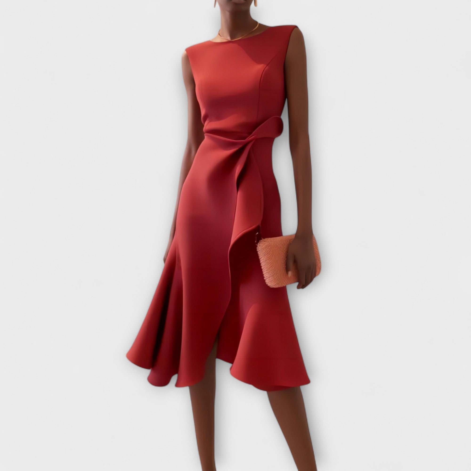 Juliette | Robe Midi Drapée Asymétrique