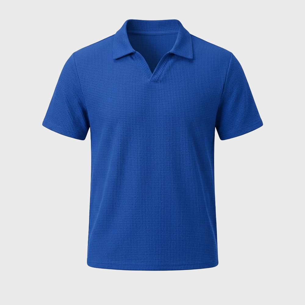 Rivaclo | Men's open collar polo – fitted short sleeves