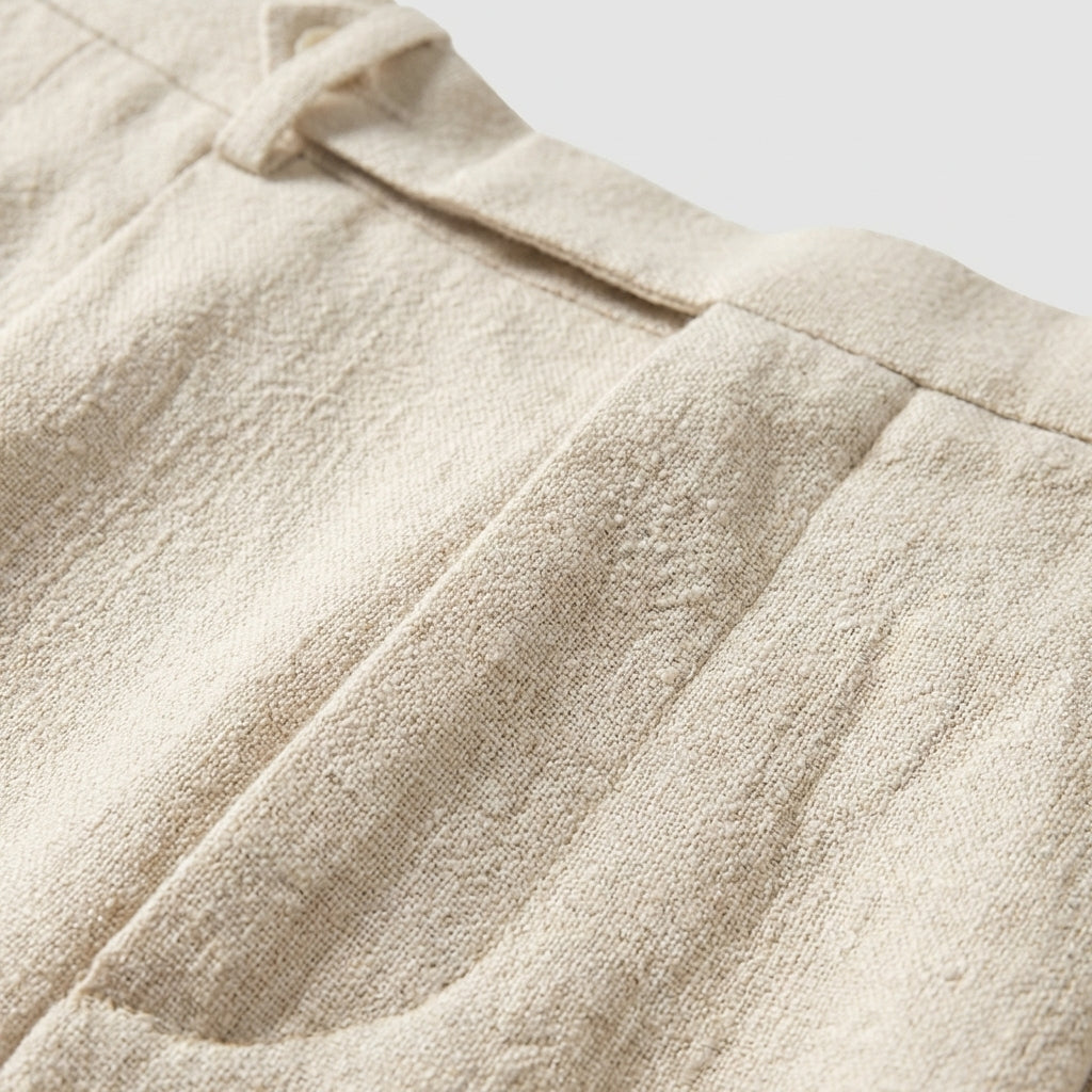 Rivaclo | Homme Pantalon Plissé Taille Haute | Jambe Droite