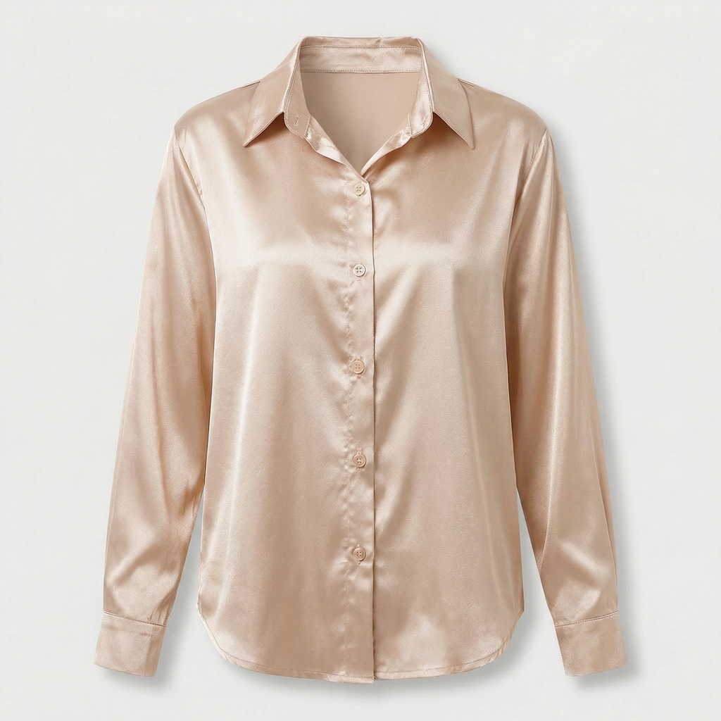 Rivaclo | Femme Chemise à Manches Longues à Col | Coupe Classique