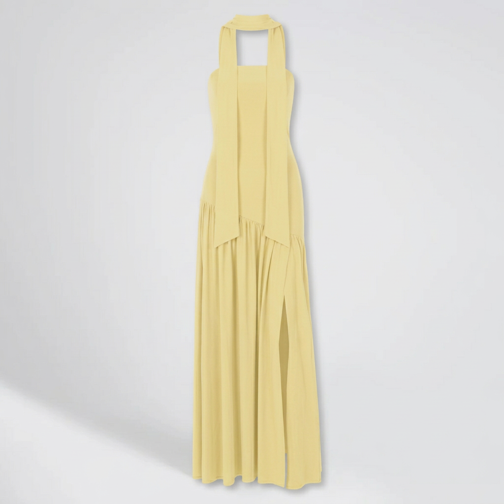 Rivaclo | Femme Robe Maxi Drapée Sans Bretelles – Silhouette Sculptée