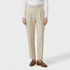 Rivaclo | Homme Pantalon Plissé Taille Haute | Jambe Droite