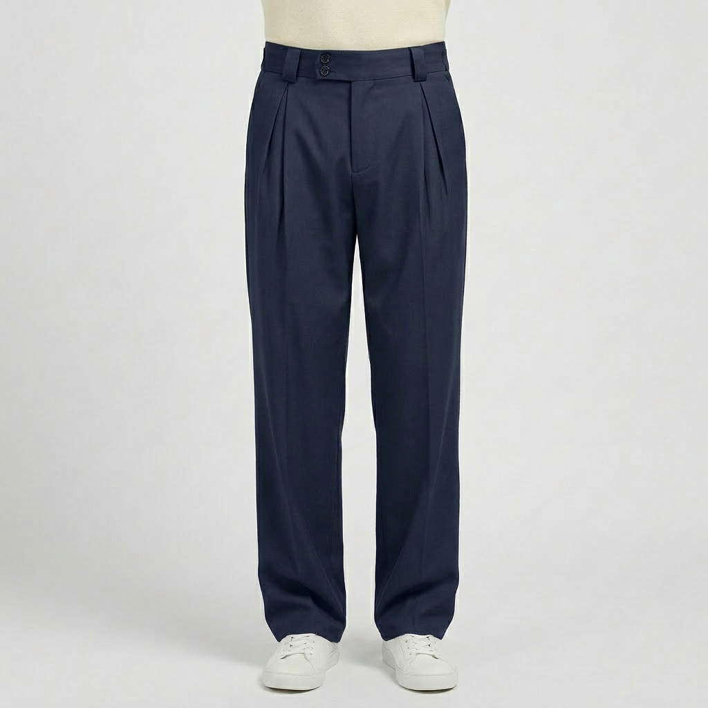 Rivaclo | Pantalon ample à double pli pour homme