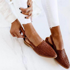 Delphine | Ballerines Tressées Effet Cuir