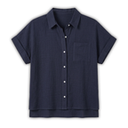 Rivaclo | Women's Button-Up Shirt – Short Sleeves with Classic Collar