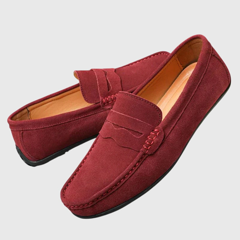 Mocassins femme orthopédiques semelle souple — Bordeaux