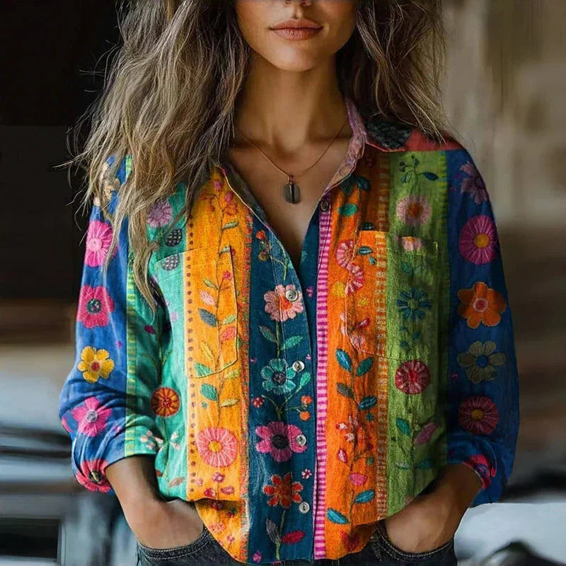 Océane | Blouse Bohème Rouge