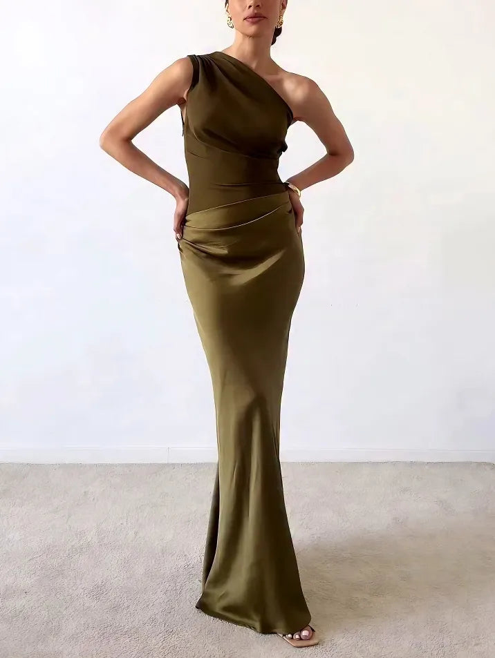 Lucie | Robe Maxi Une Épaule