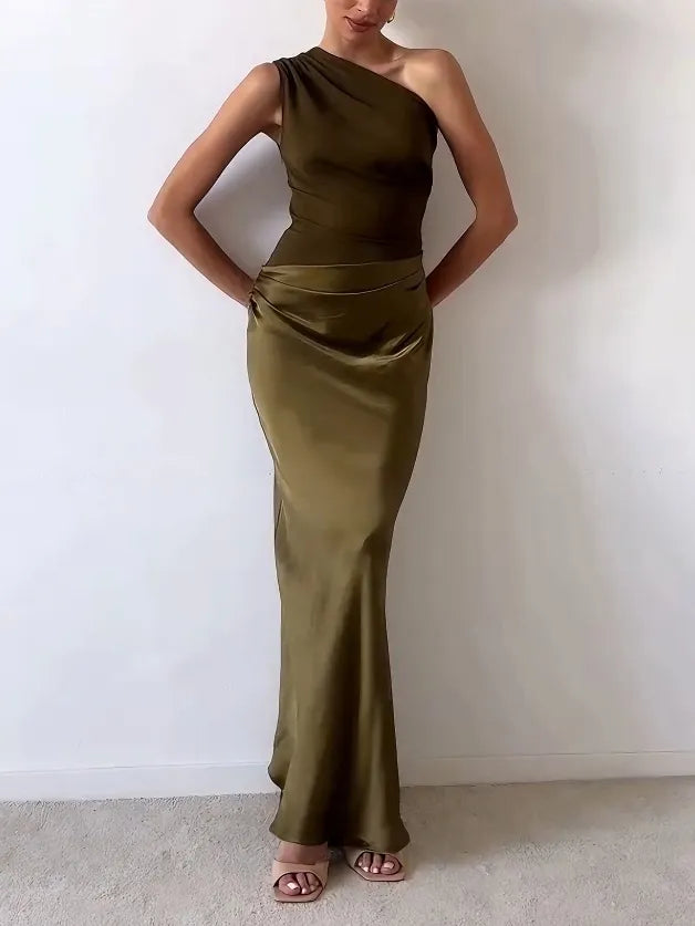 Lucie | Robe Maxi Une Épaule