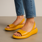 Coralie | Sandales Jaunes Ouvertes