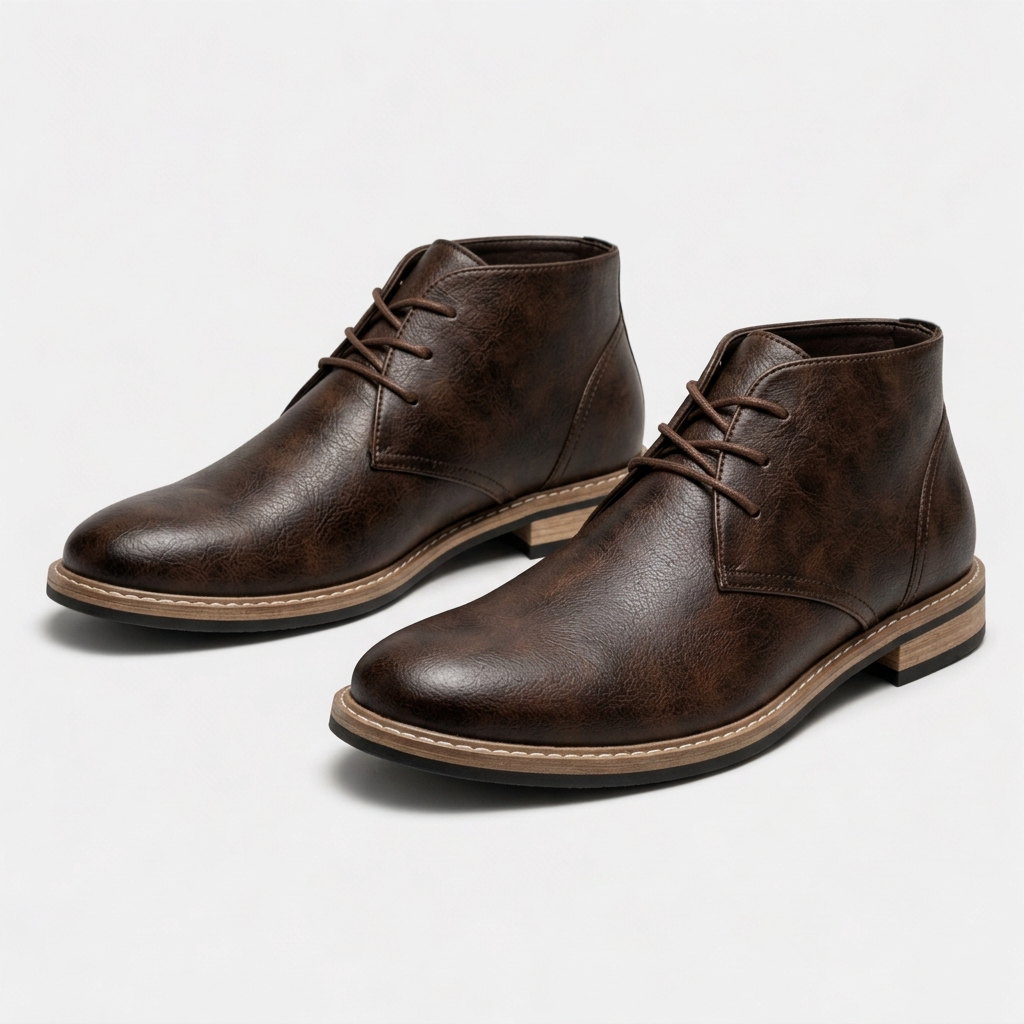 Rivaclo | Bottes Chukka Homme à Lacets en Cuir – Forme Classique