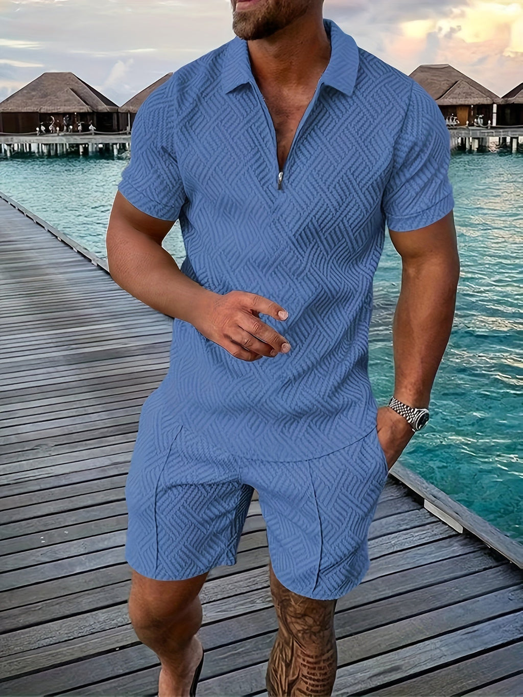 Bruno | Ensemble Chemise Short Homme