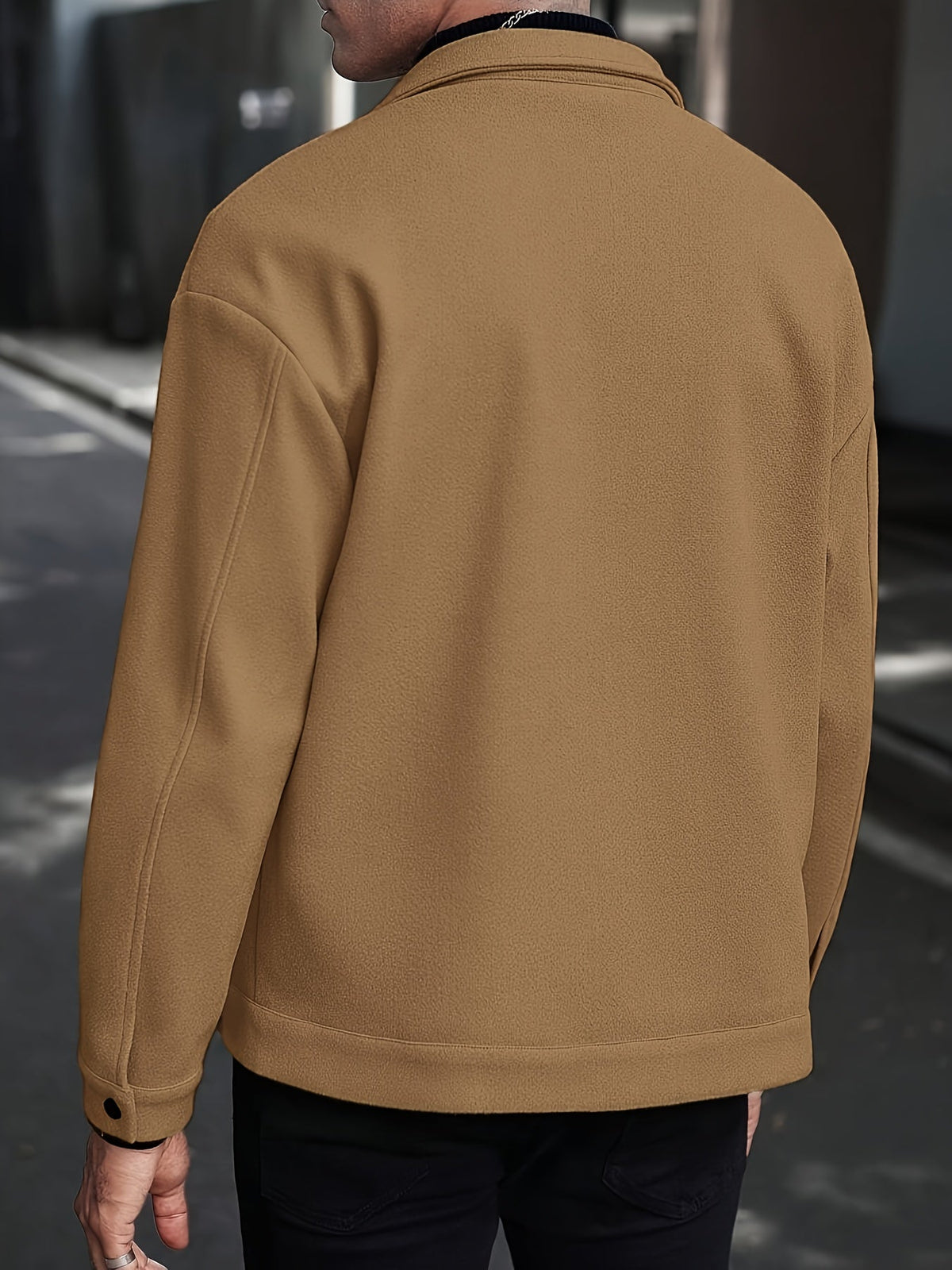 Veste homme col à revers boutons-pression