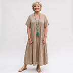 Rivaclo | Women's Asymmetrical V-Neck Dress – Fluid Loose Shape