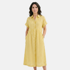 Rivaclo | Women's Striped Loose Fit Dress with Short Sleeves – Casual Shape