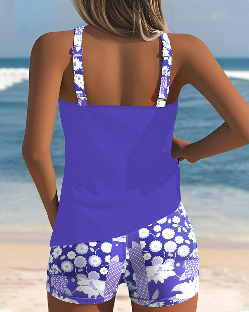 Sidonie | Tankini Fleuri Deux Pièces