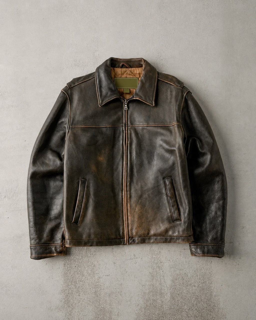 Veste femme imitation cuir marron vintage 0