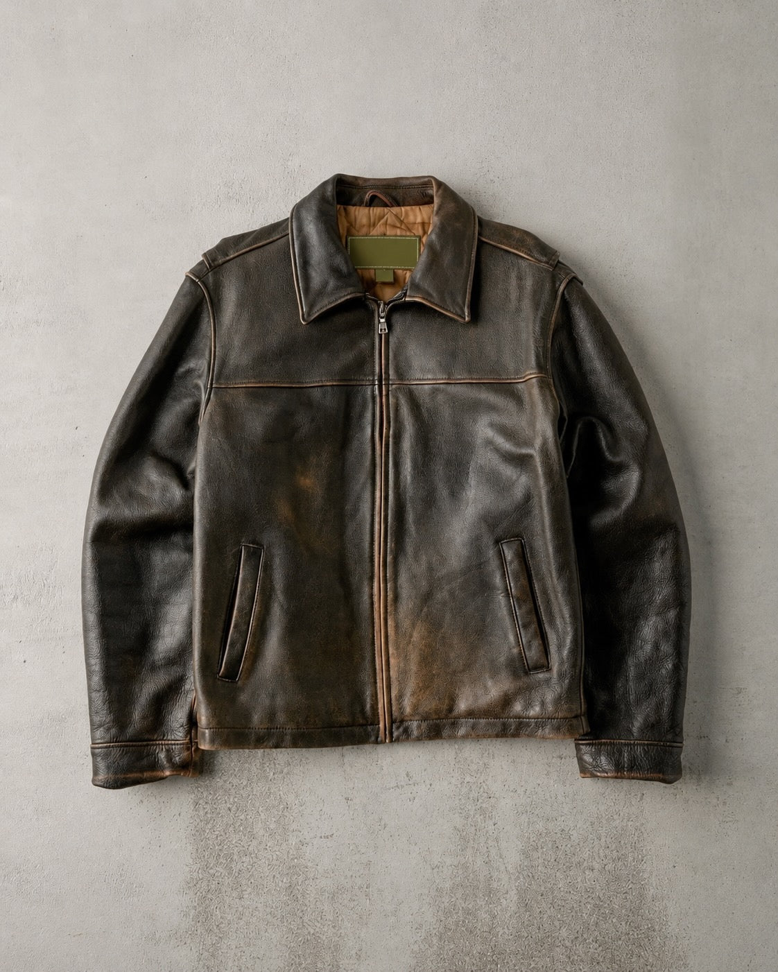 Veste femme imitation cuir marron vintage 0